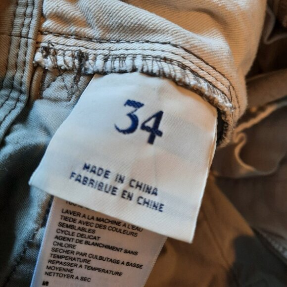 Tommy Bahama Shorts Mens 34 Grayish Tan Khaki Cargo Vtg Y2K Baggy Army Military - Picture 5 of 10